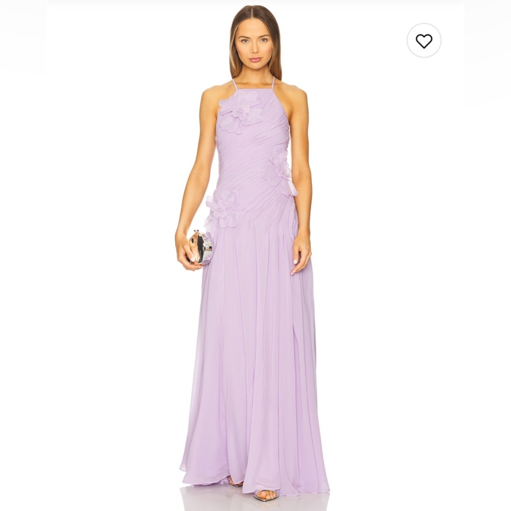 LEO LIN Amya Petal Gown Lilac